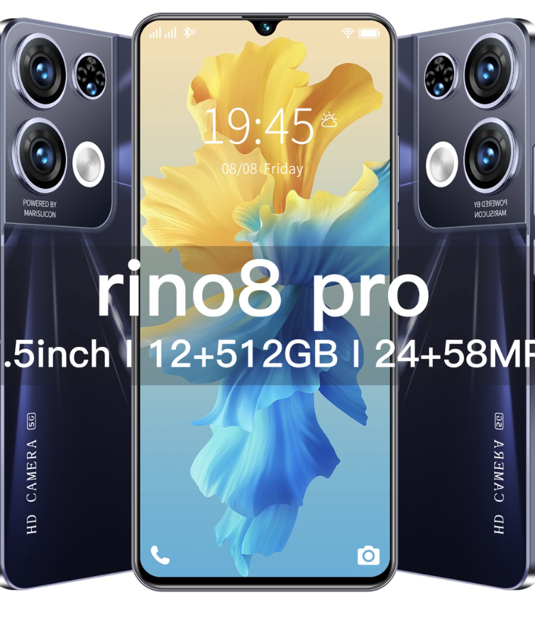 【READY STOCK】 Rino8Pro 5G Smartphone 7.5inch HD Full Screen 12GB+512GB Memory Camera 24MP+58MP telefon murah Factory Selling